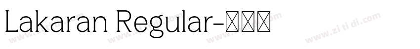 Lakaran Regular字体转换